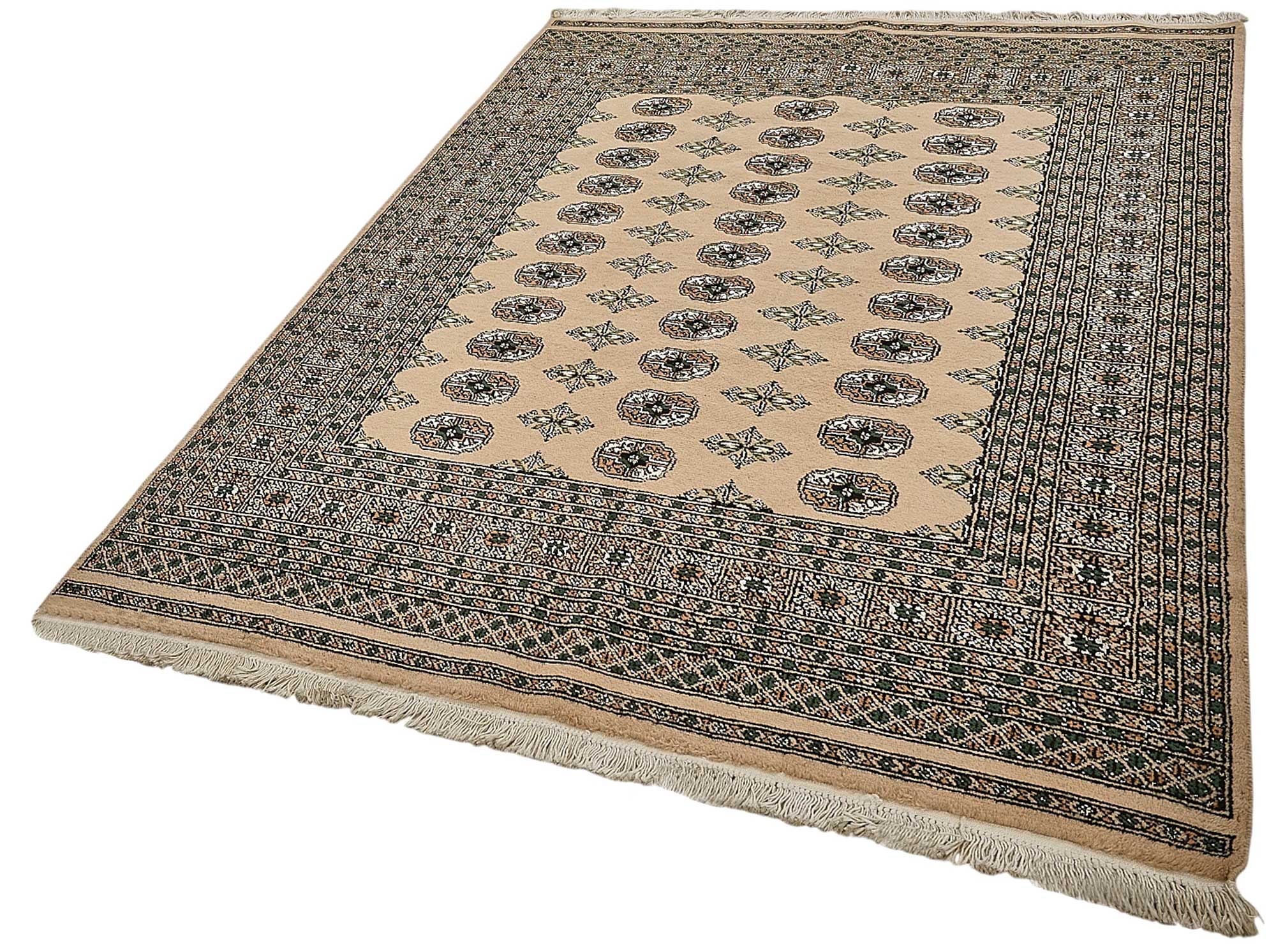 5x7 Beige Turkish Geometric Oushak Rug - 51555