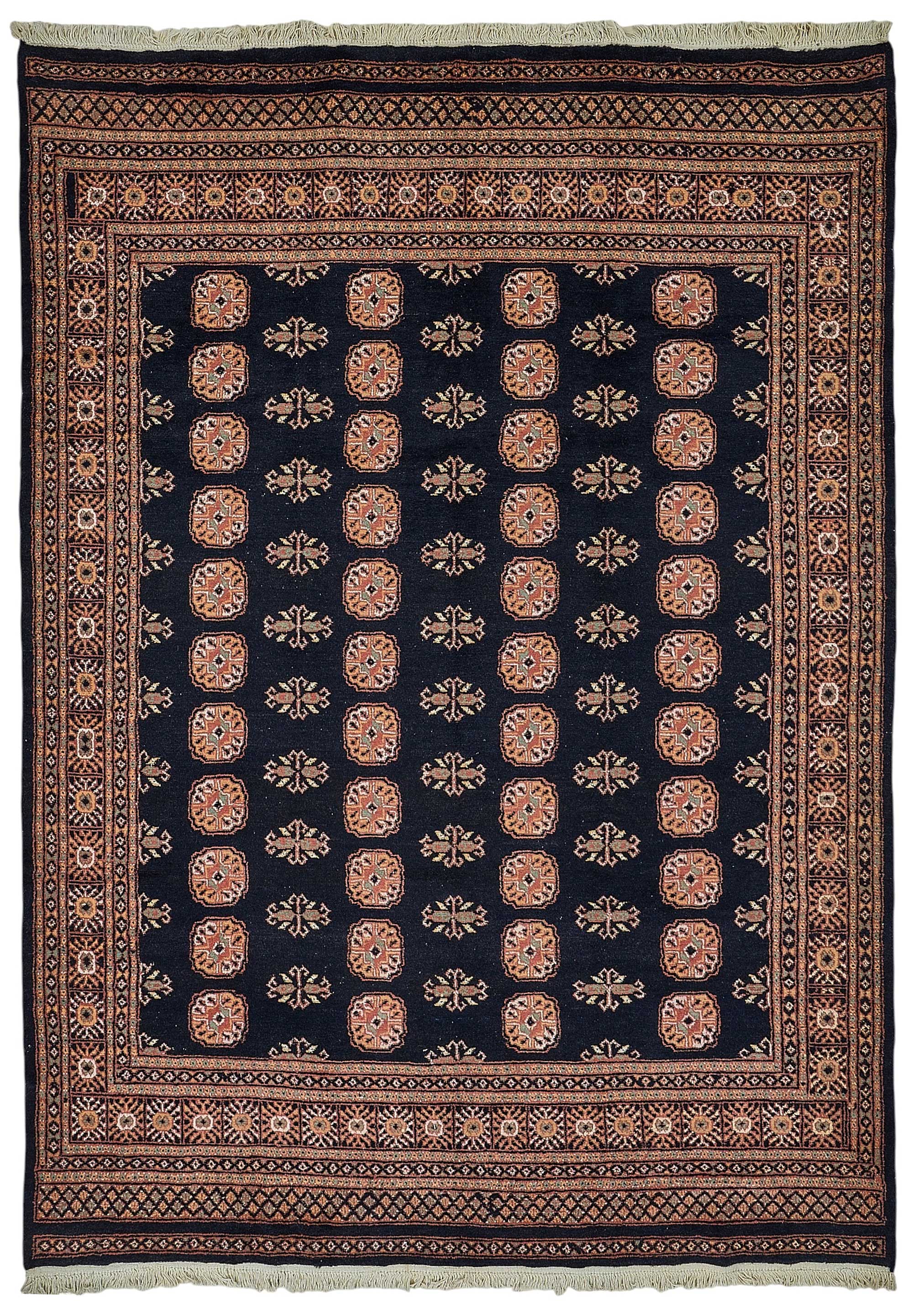 6x9 Blue Geometric Oushak Rug - 51556