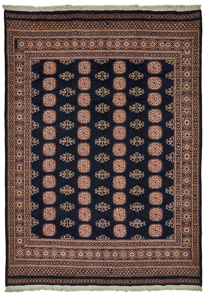 6x9 Blue Geometric Oushak Rug - 51556