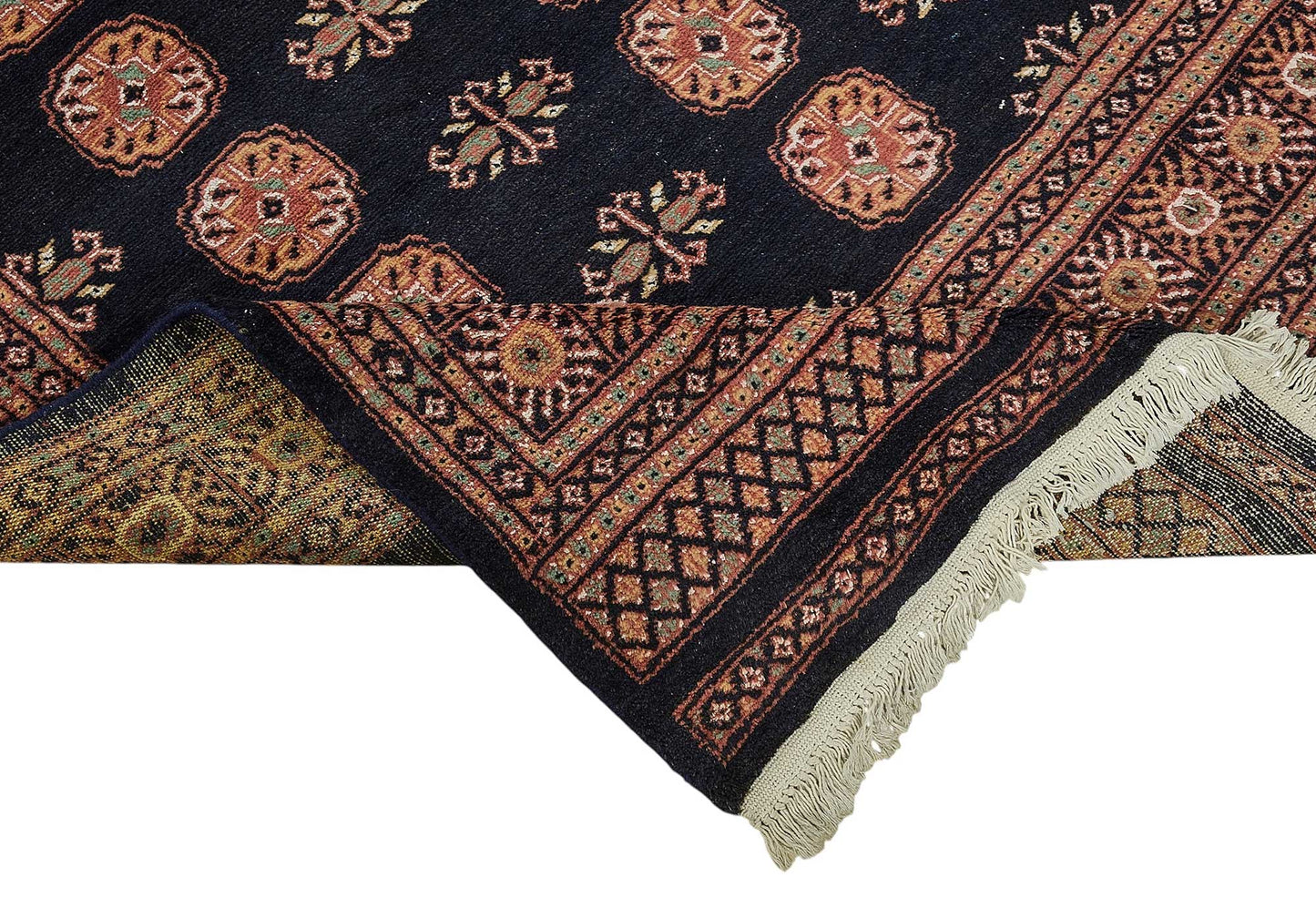 6x9 Blue Geometric Oushak Rug - 51556
