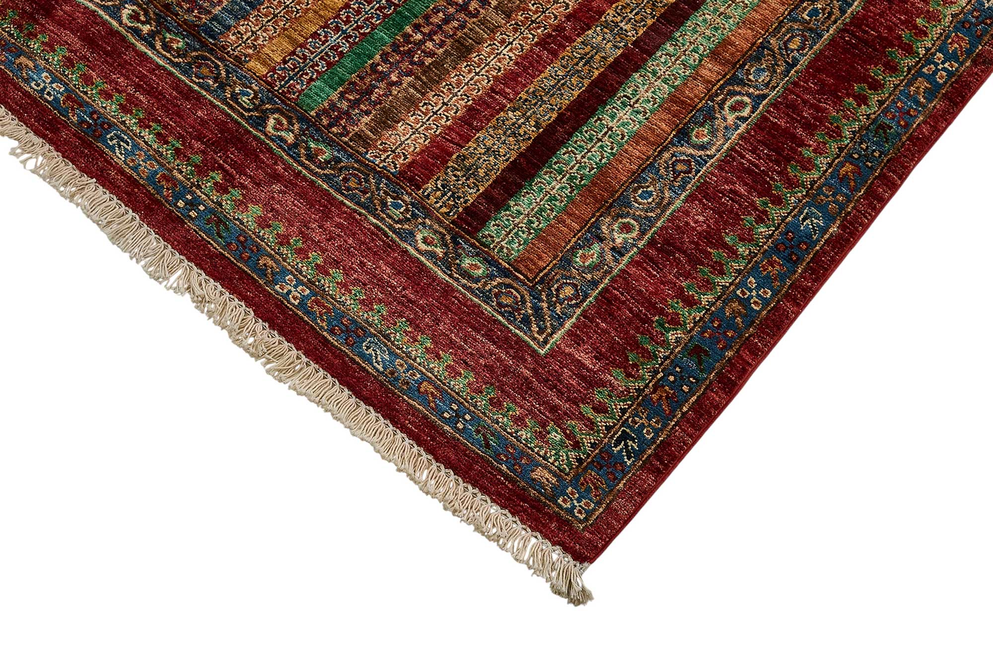 6x8 Multicolor Contemporary Striped Oushak Rug - 51561