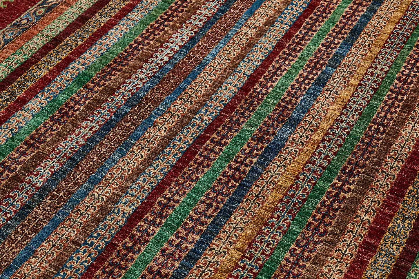 6x8 Multicolor Contemporary Striped Oushak Rug - 51561