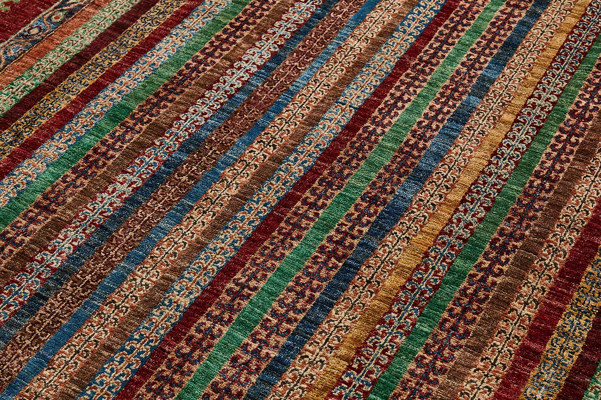 6x8 Multicolor Contemporary Striped Oushak Rug - 51561