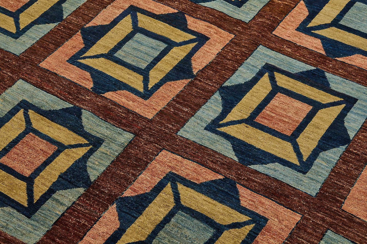 7x7 Brown Traditional Geometric Oushak Rug - 51562