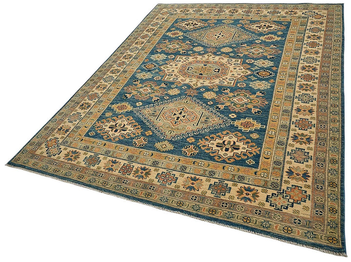 6x8 Blue Turkish Medallion Oushak Rug - 51563