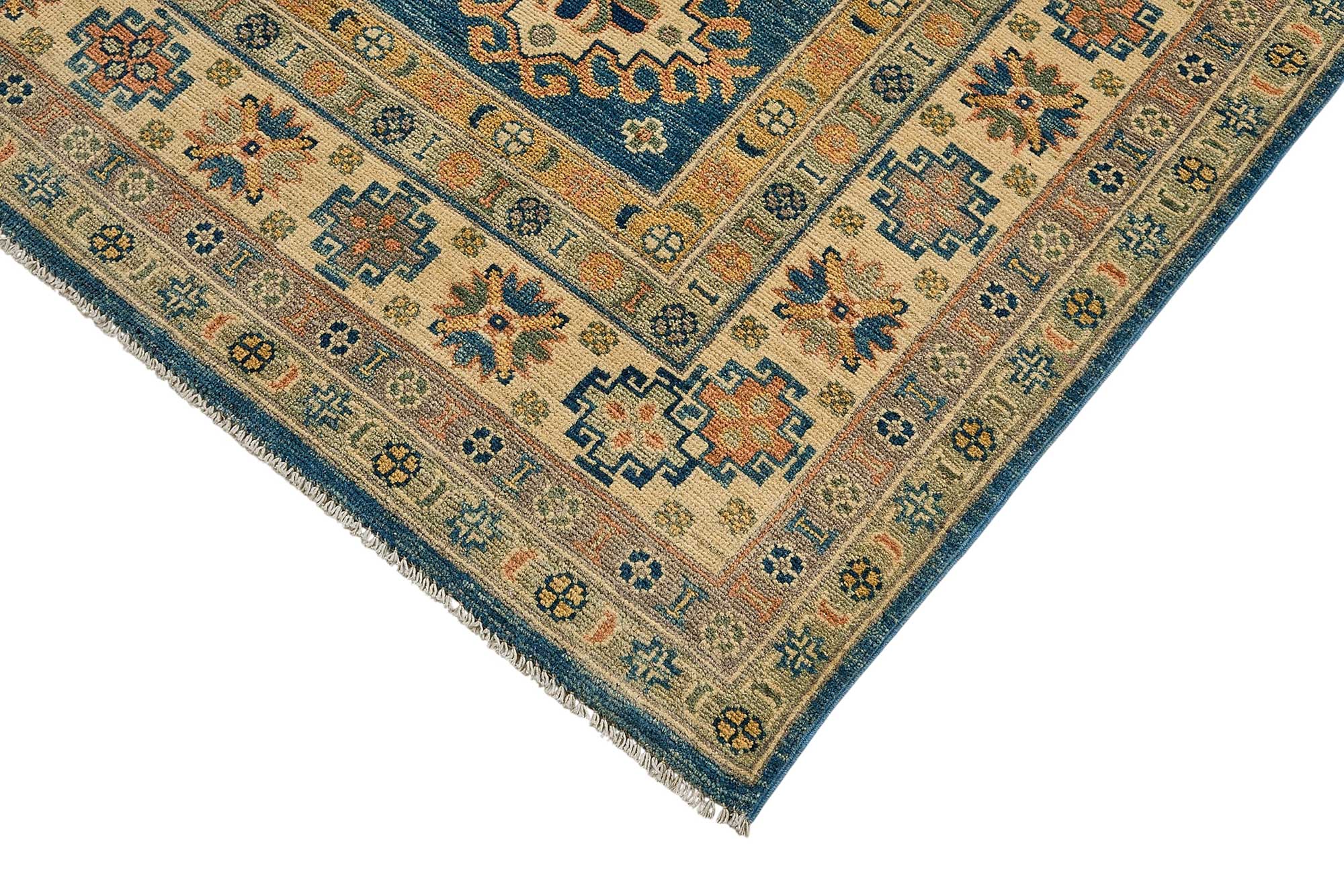 6x8 Blue Turkish Medallion Oushak Rug - 51563