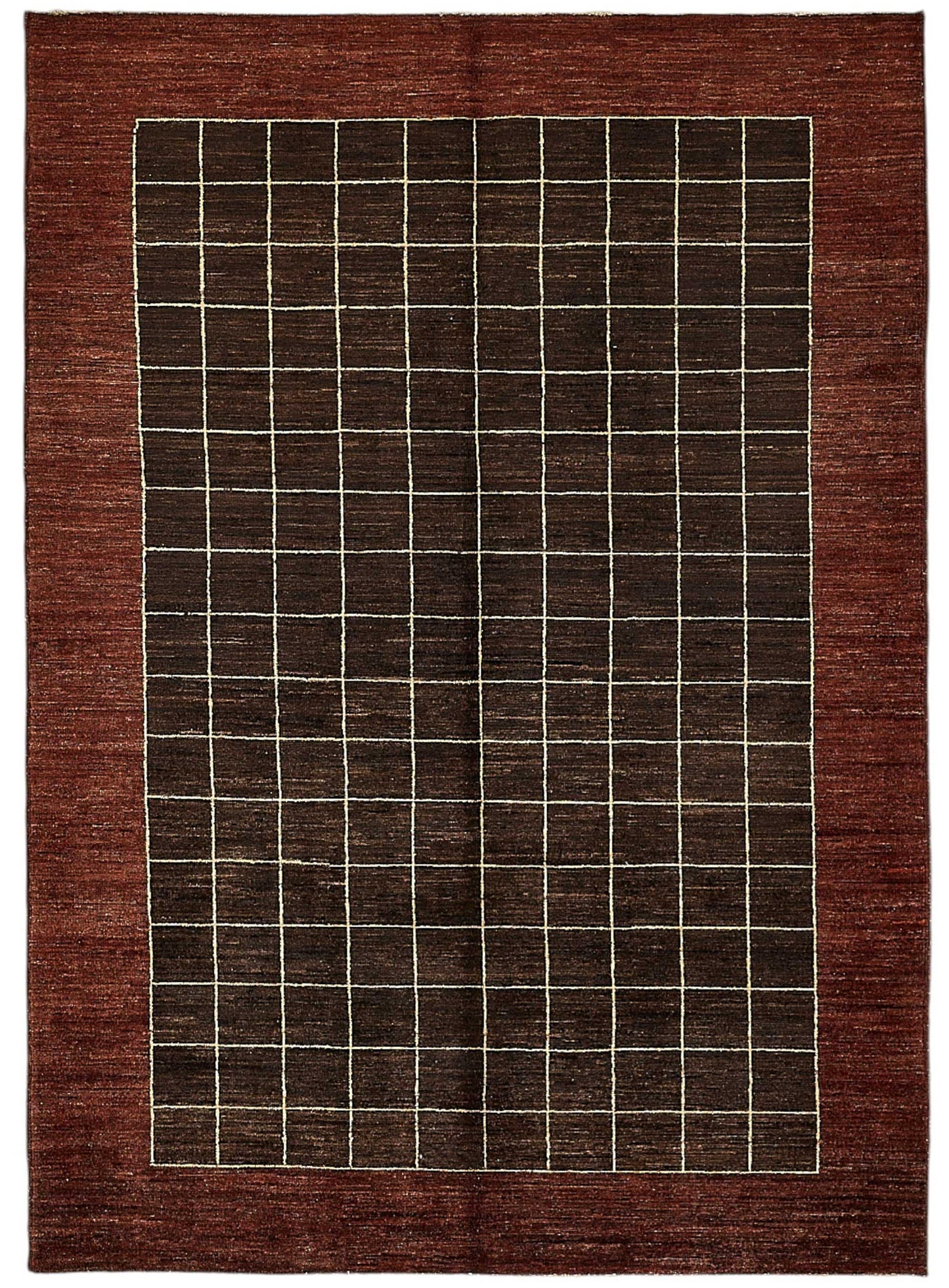 5x6 Brown Geometric Oushak Rug - 51564