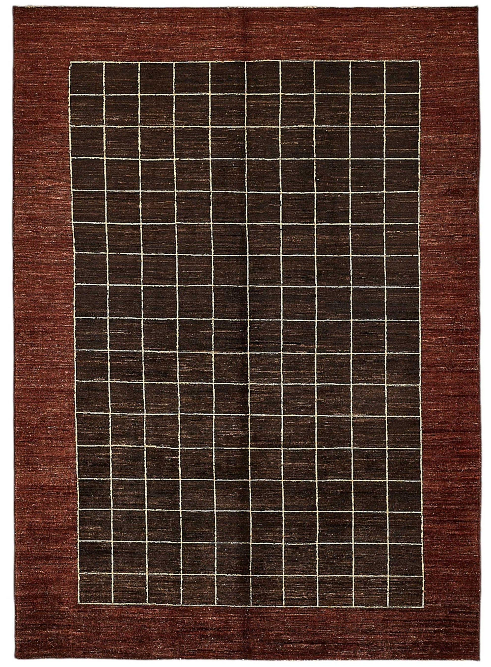 5x6 Brown Geometric Oushak Rug - 51564