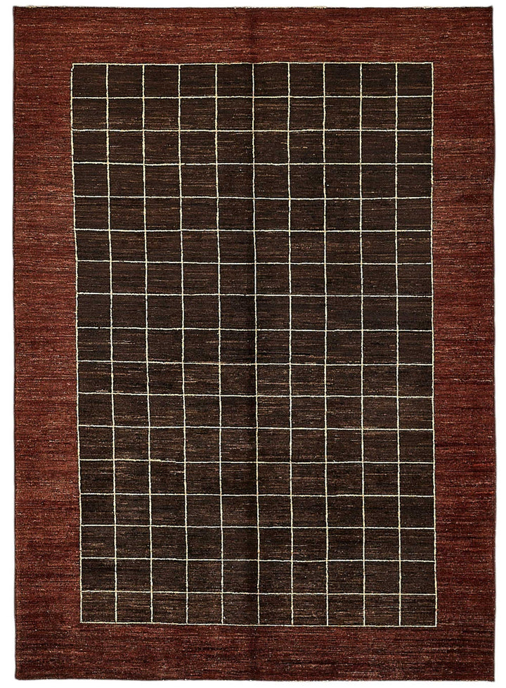 5x6 Brown Geometric Oushak Rug - 51564
