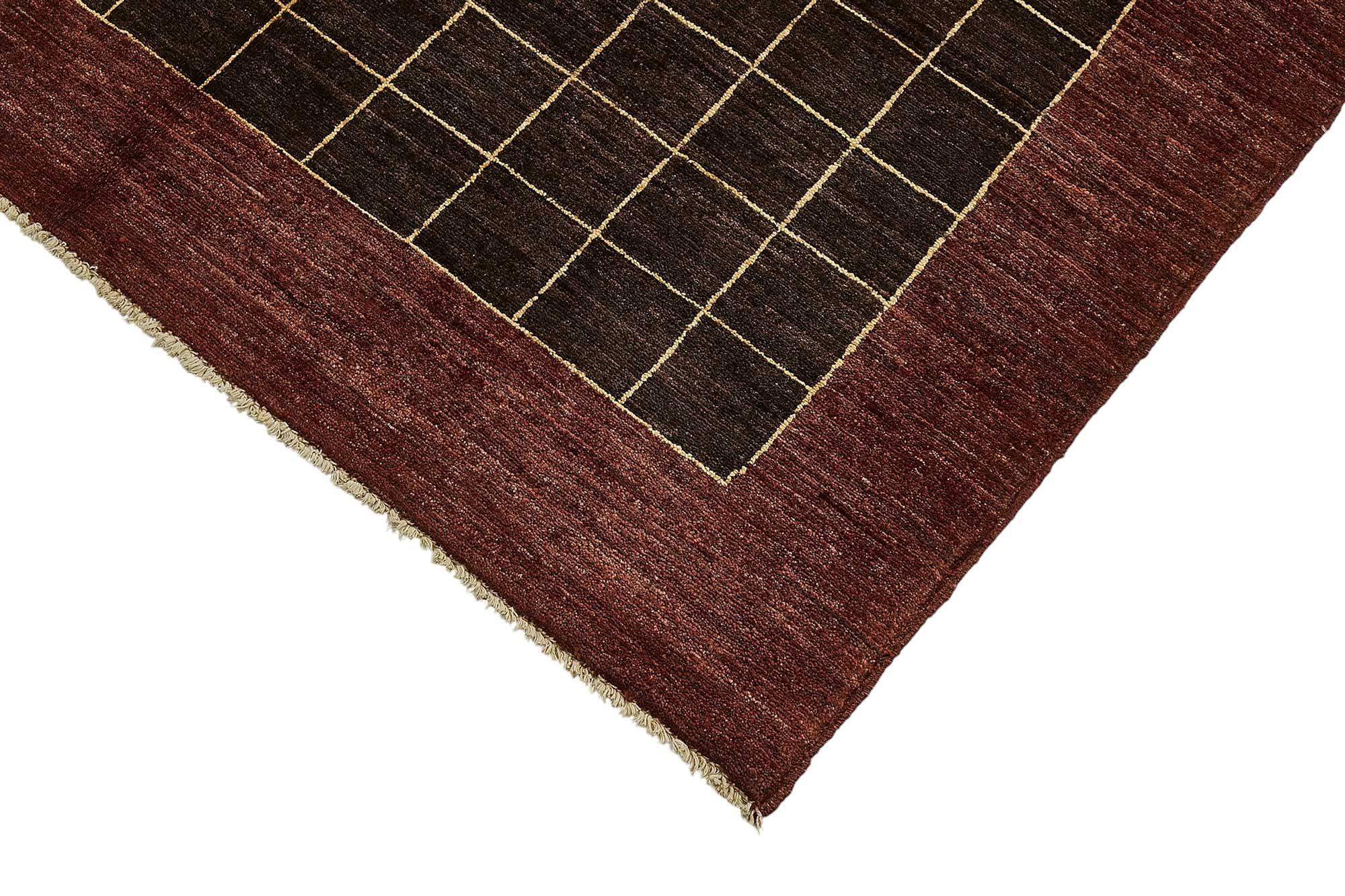5x6 Brown Geometric Oushak Rug - 51564