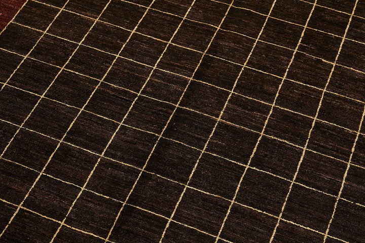 5x6 Brown Geometric Oushak Rug - 51564