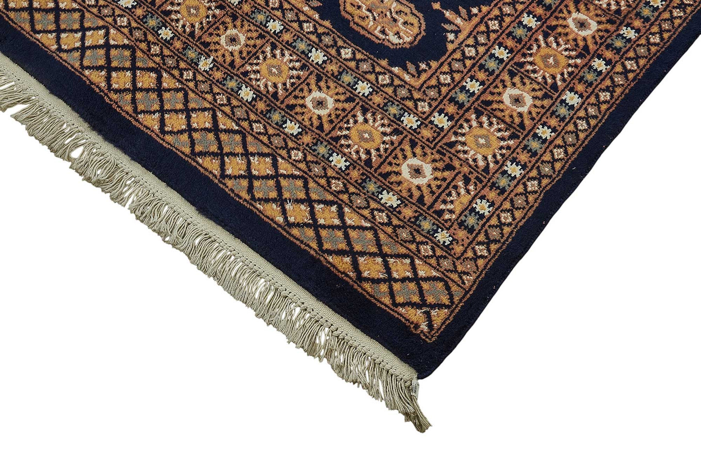 6x8 Blue Handmade Geometric Oushak Rug - 51565