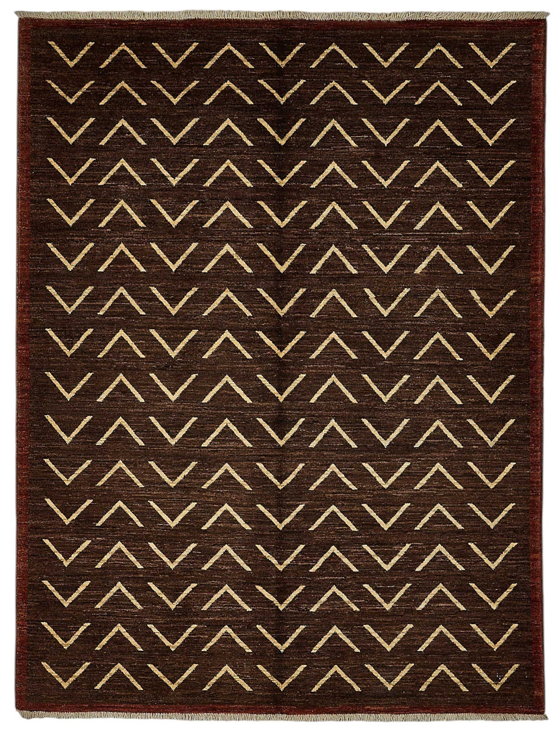 5x7 Brown Geometric Oushak Rug - 51568