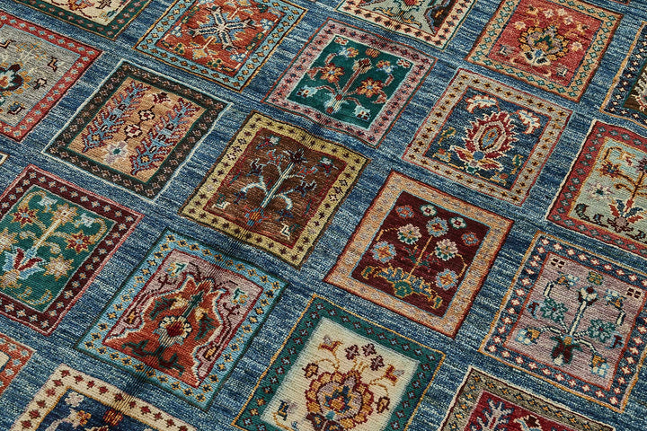 5x7 Blue Geometric Oushak Rug - 51572