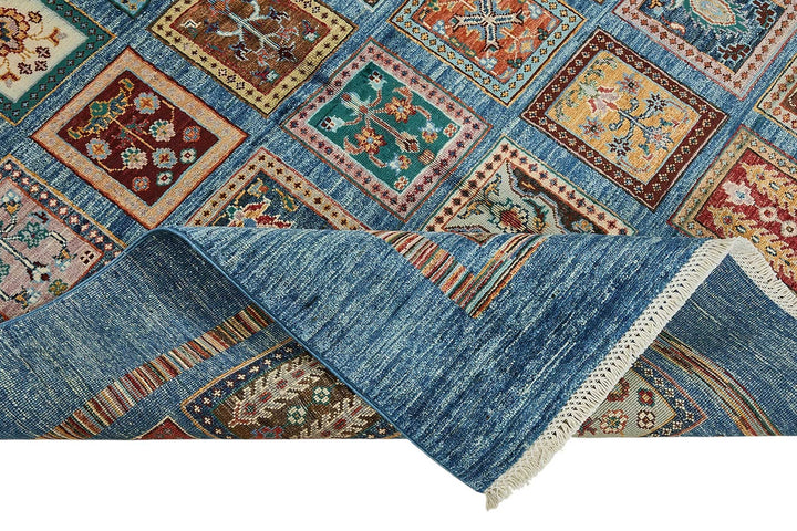 5x7 Blue Geometric Oushak Rug - 51572