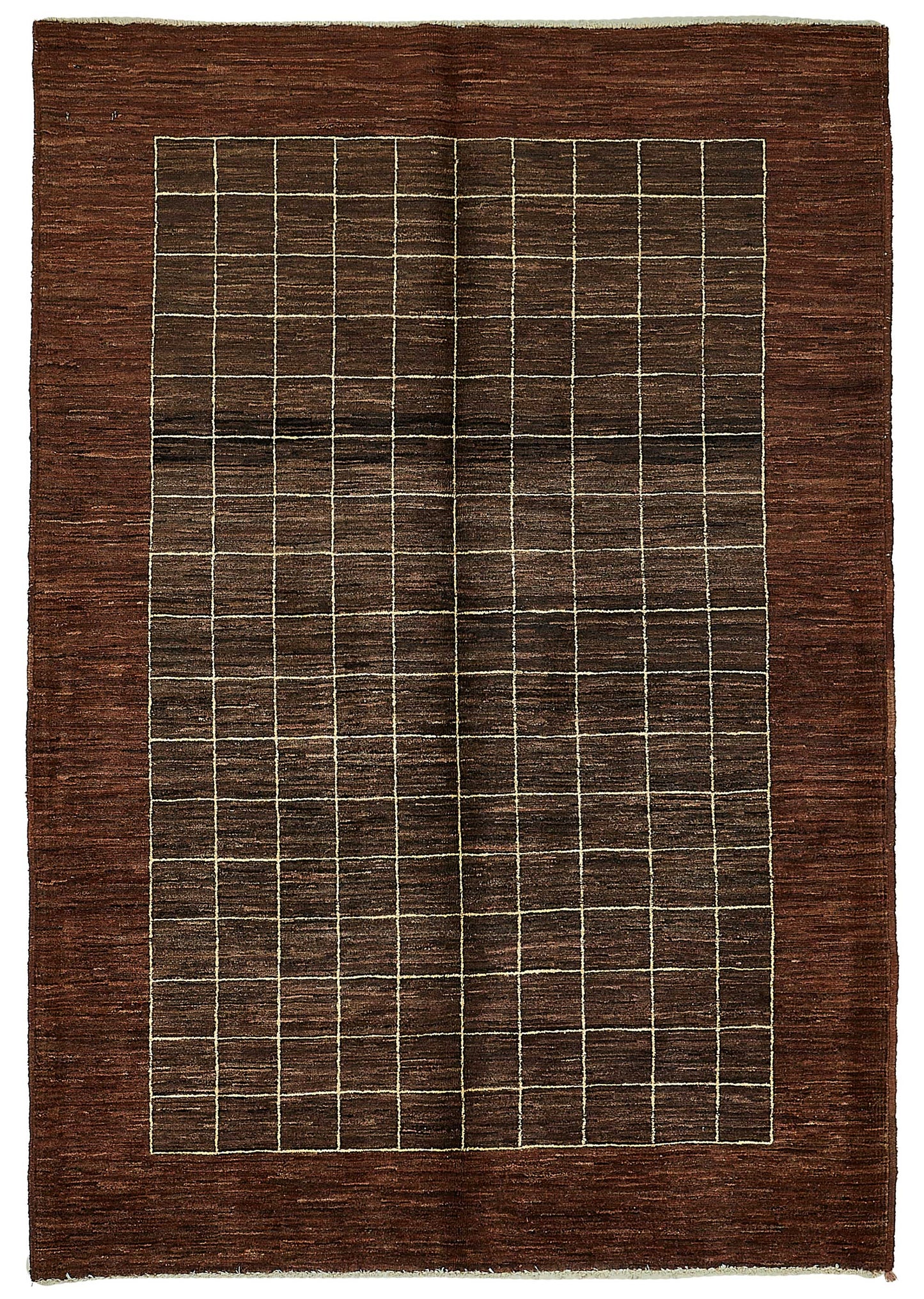 4x6 Brown Traditional Geometric Oushak Rug - 51574