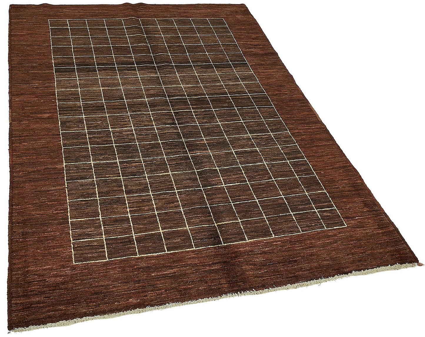 4x6 Brown Traditional Geometric Oushak Rug - 51574
