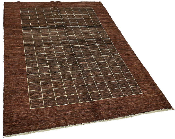 4x6 Brown Traditional Geometric Oushak Rug - 51574