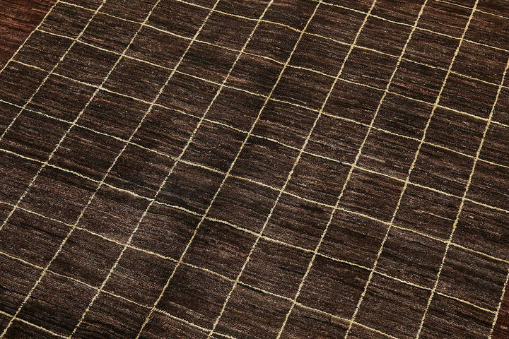 4x6 Brown Traditional Geometric Oushak Rug - 51574