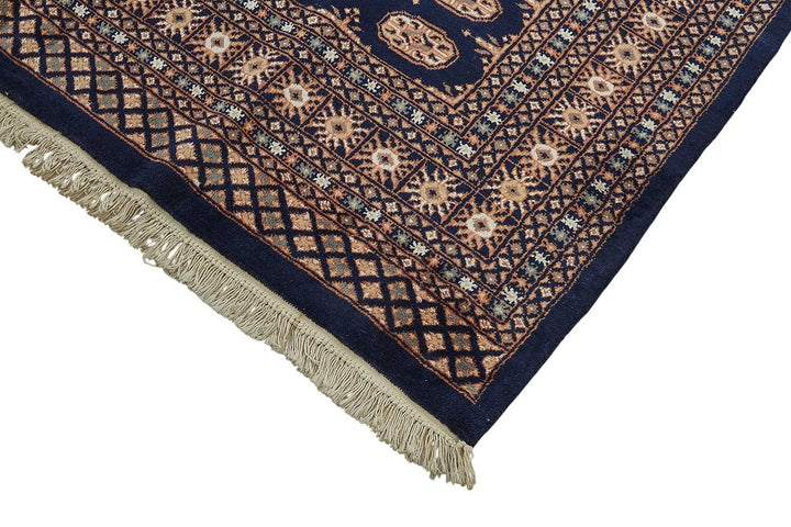 6x9 Blue Turkish Geometric Oushak Rug - 51575