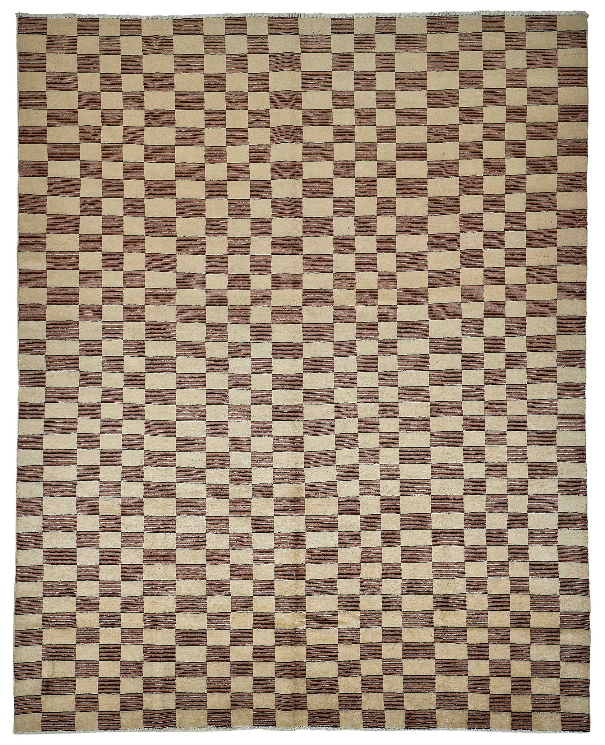 9x11 Beige Geometric Oushak Rug - 51576