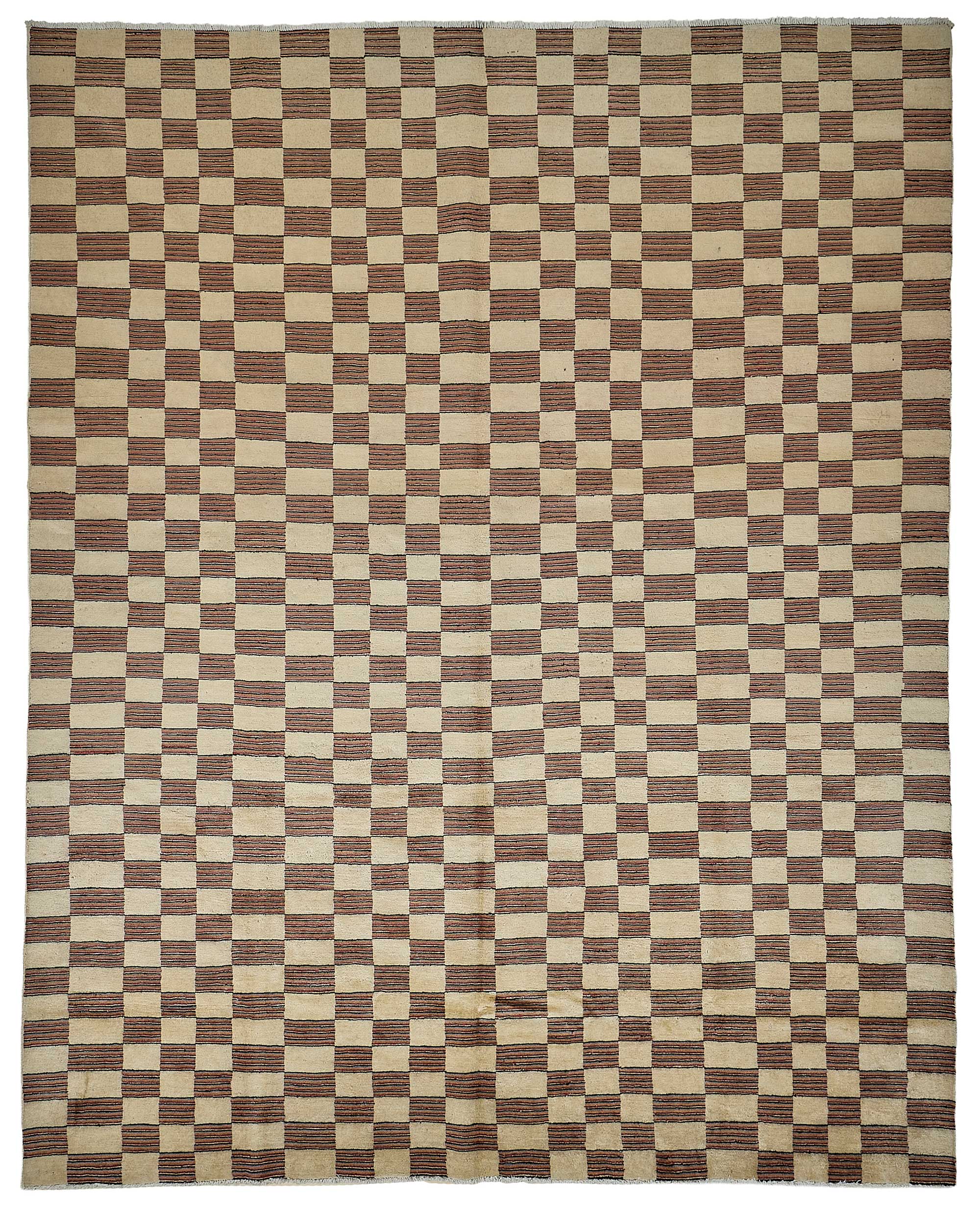 9x11 Beige Geometric Oushak Rug - 51576