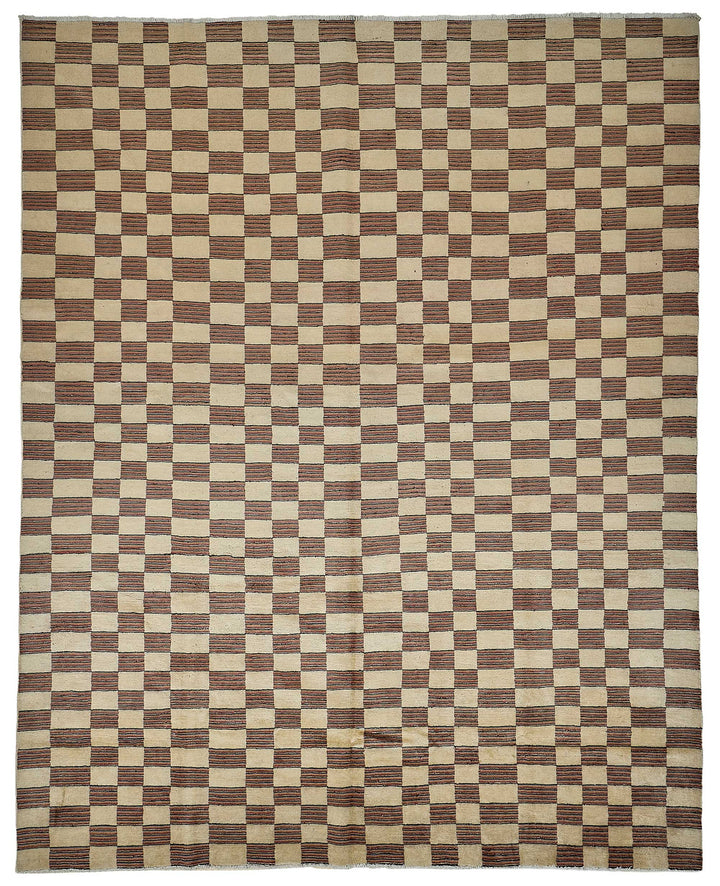 9x11 Beige Geometric Oushak Rug - 51576