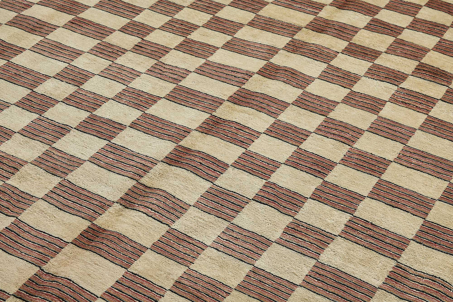 9x11 Beige Geometric Oushak Rug - 51576