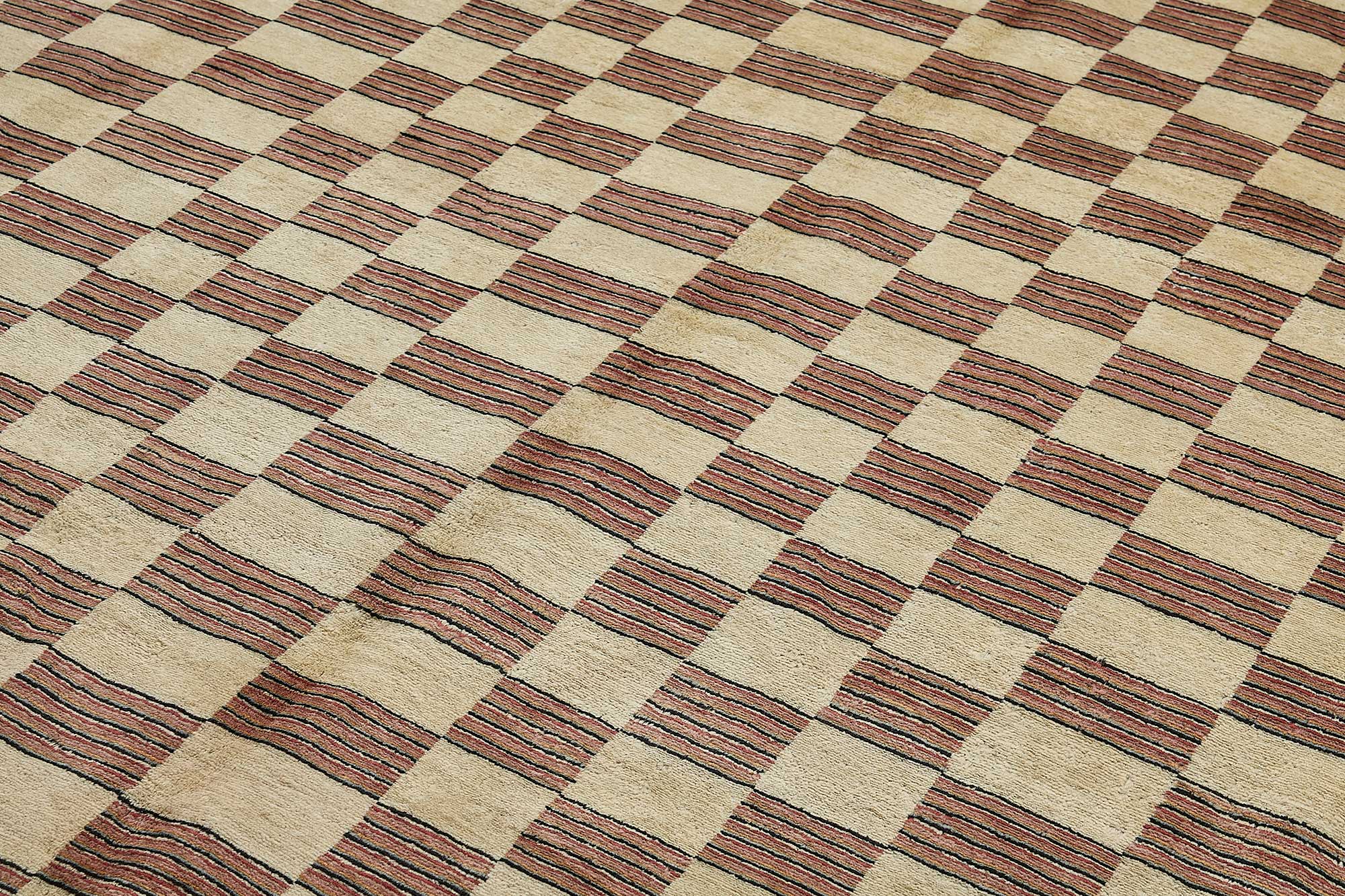 9x11 Beige Geometric Oushak Rug - 51576