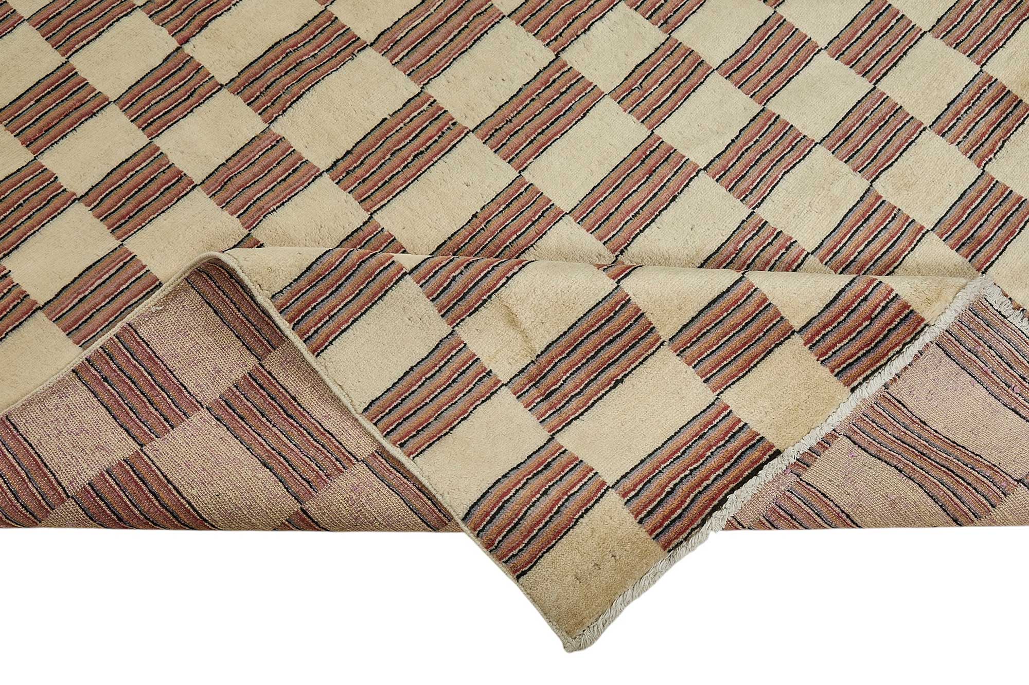9x11 Beige Geometric Oushak Rug - 51576