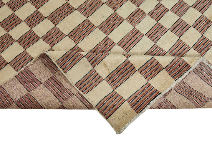 9x11 Beige Geometric Oushak Rug - 51576