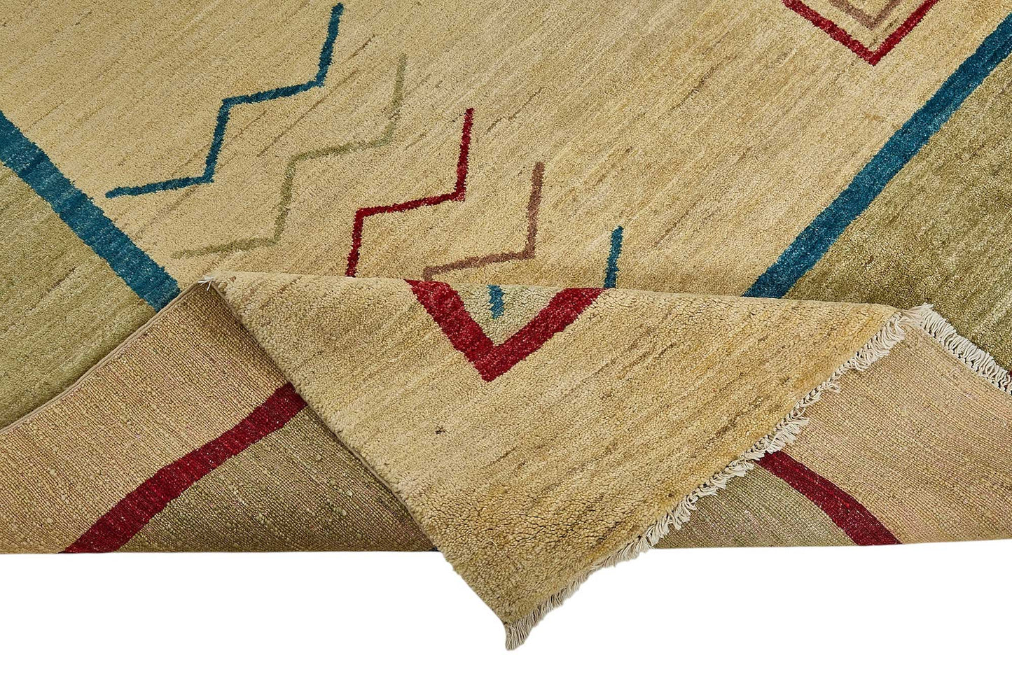 7x10 Beige Traditional Geometric Oushak Rug - 51578