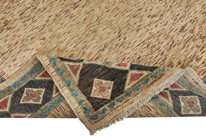 7x10 Beige Turkish Contemporary Oushak Rug - 51579