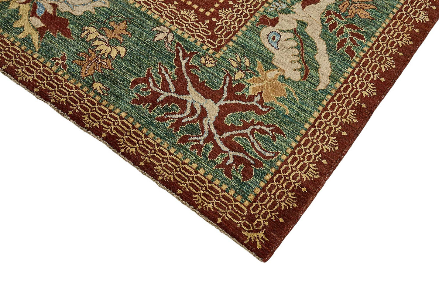 7x9 Red Floral Oushak Rug - 51580
