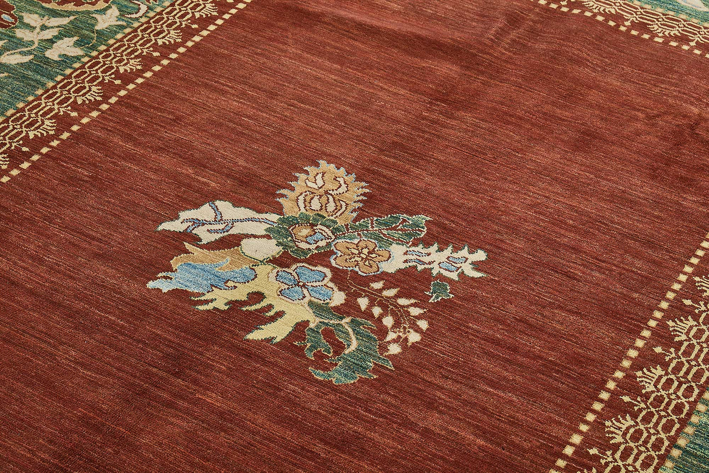 7x9 Red Floral Oushak Rug - 51580