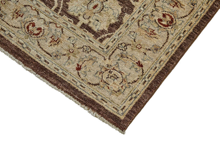 4x9 Beige Traditional Floral Oushak Rug - 51581