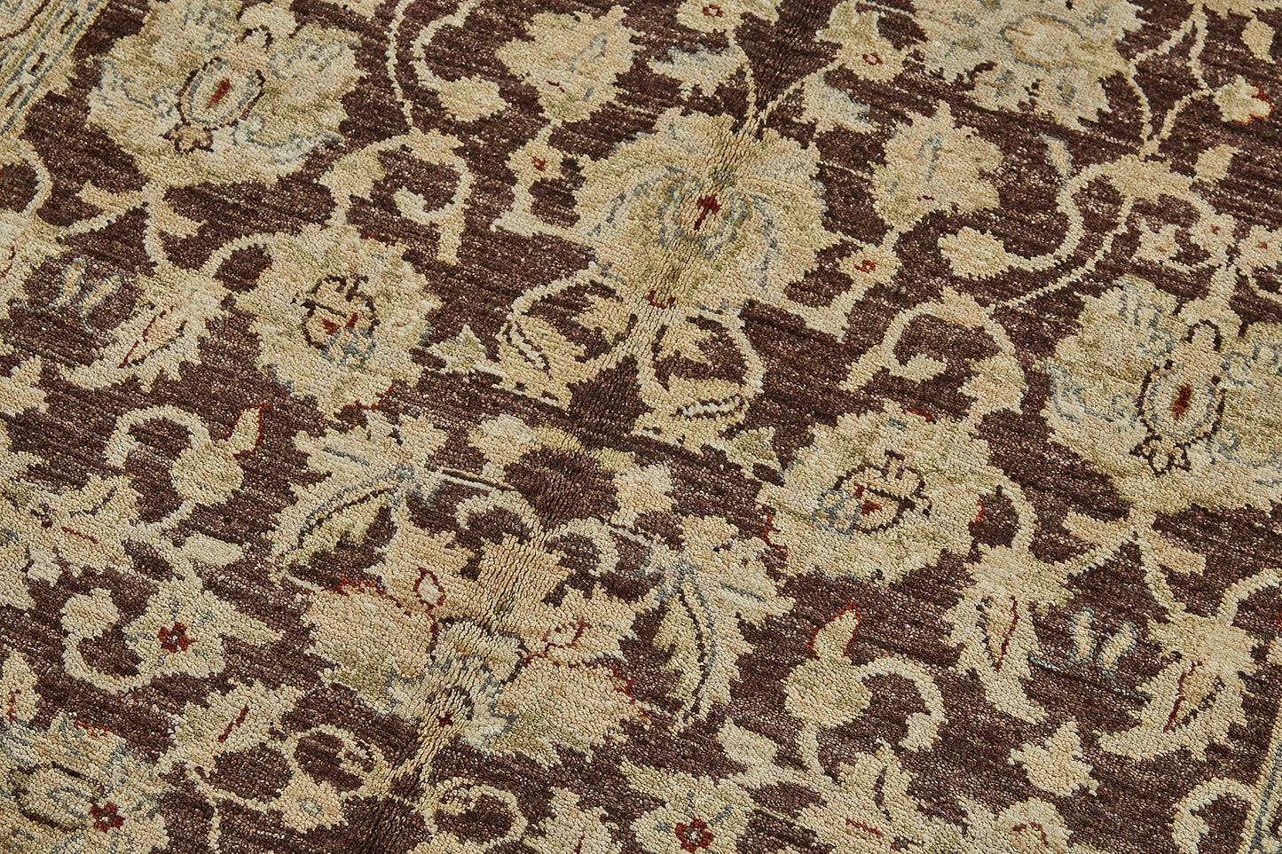 4x9 Beige Traditional Floral Oushak Rug - 51581