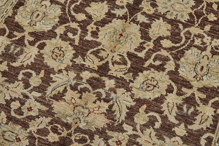 4x9 Beige Traditional Floral Oushak Rug - 51581