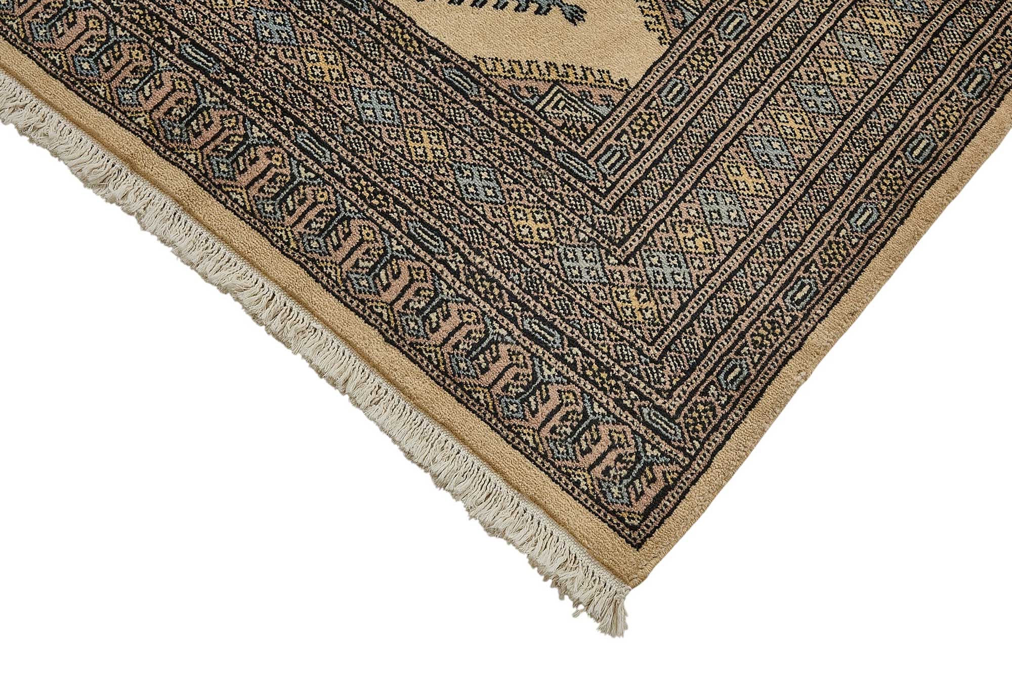 6x9 Beige Traditional Geometric Oushak Rug - 51582