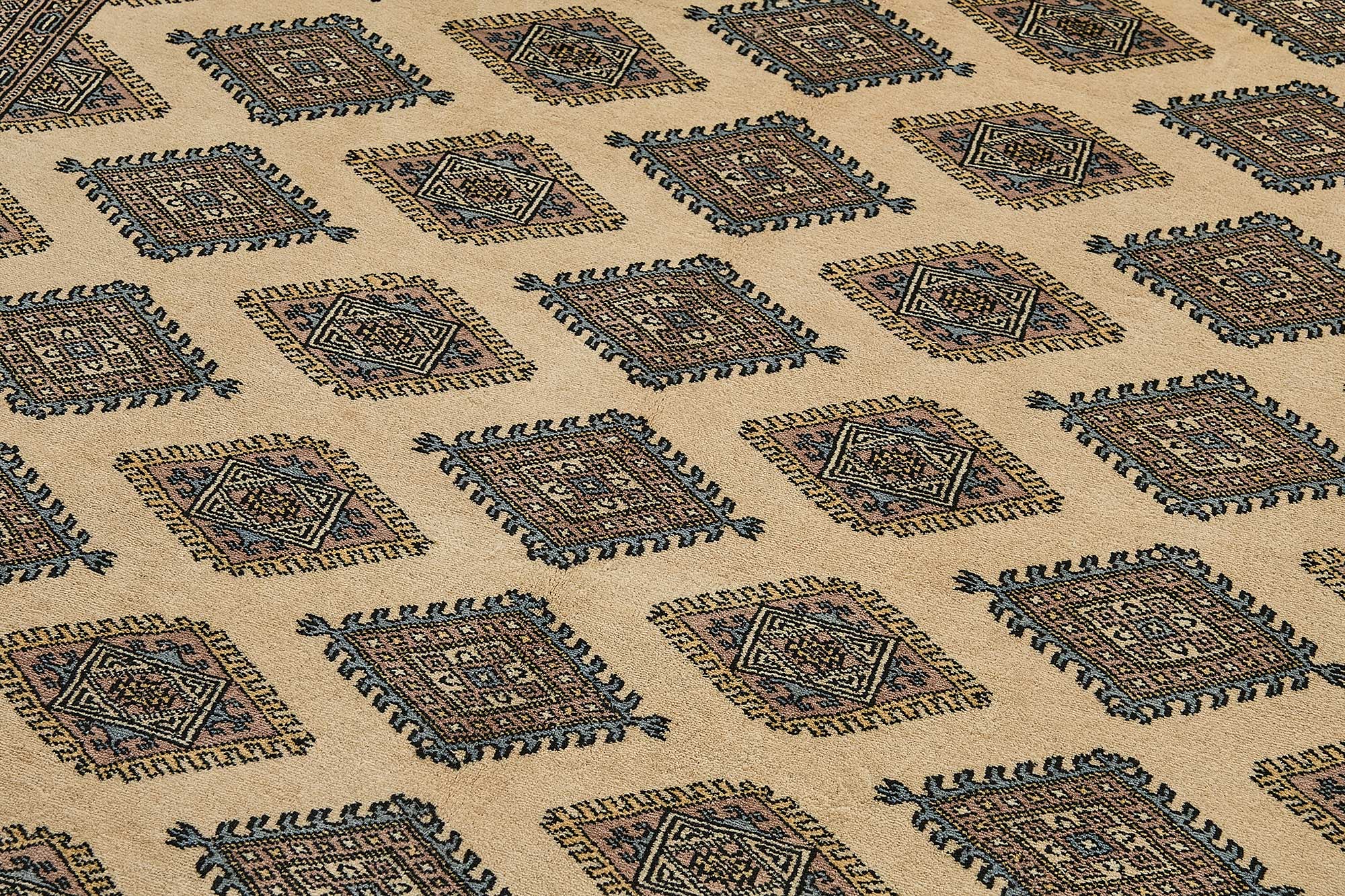 6x9 Beige Traditional Geometric Oushak Rug - 51582