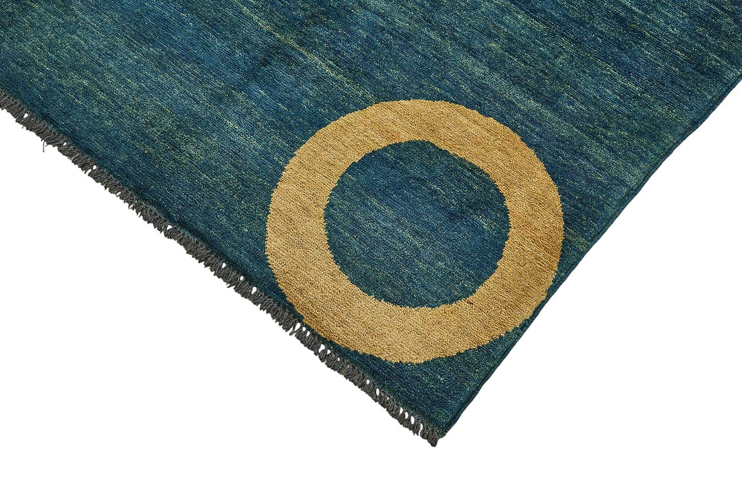 6x9 Blue Geometric Oushak Rug - 51584