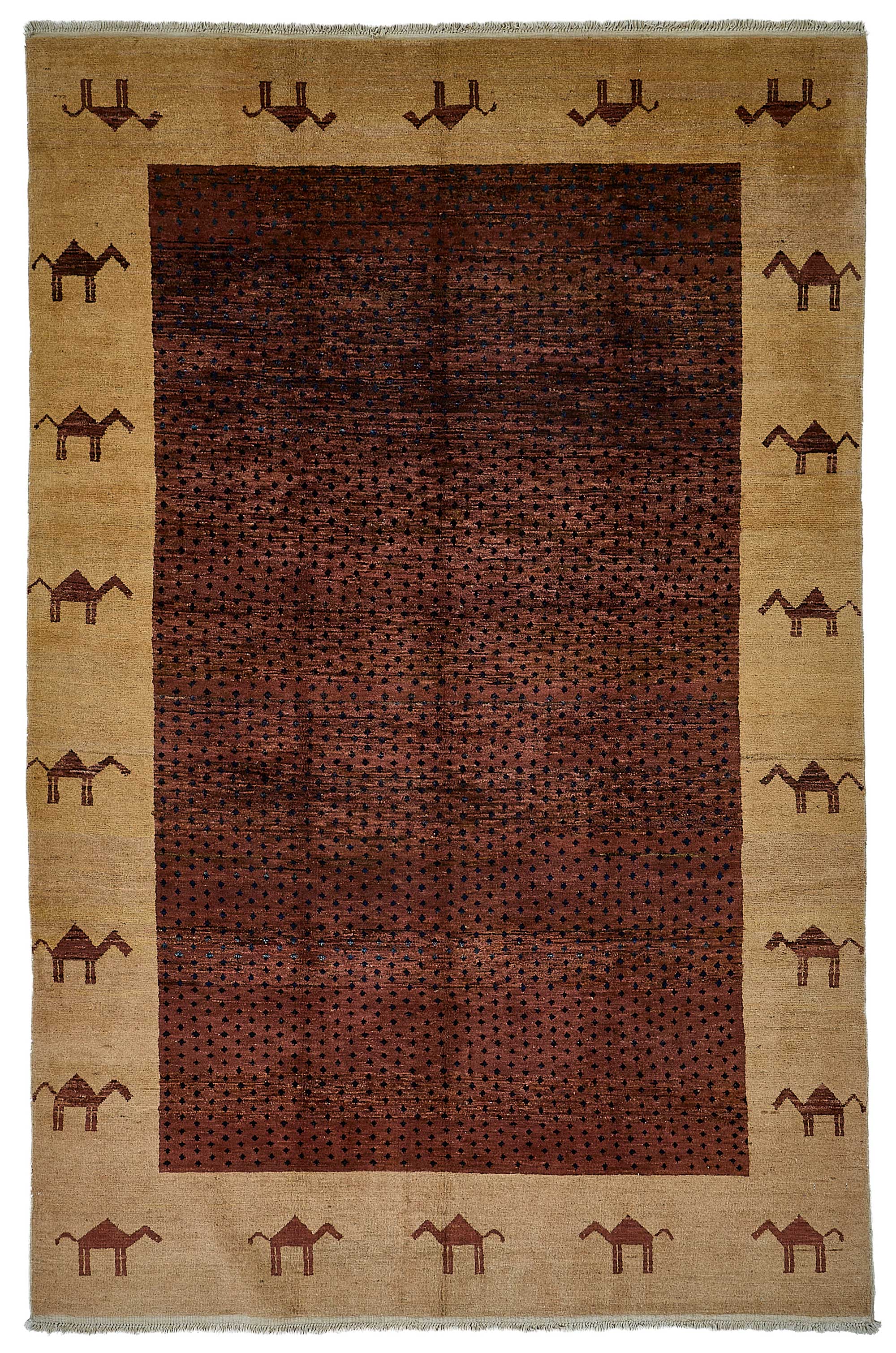 6x9 Red Handmade Tribal Oushak Rug - 51585