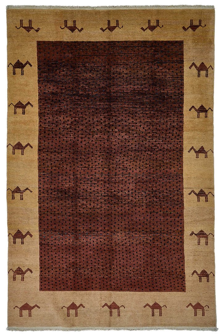 6x9 Red Handmade Tribal Oushak Rug - 51585