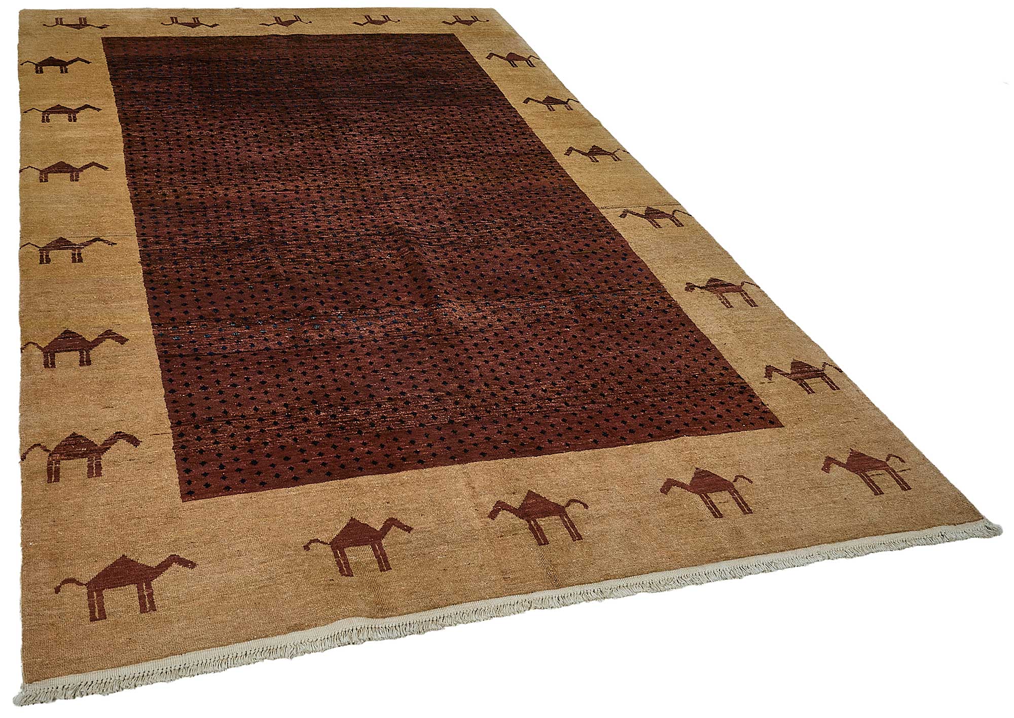 6x9 Red Handmade Tribal Oushak Rug - 51585
