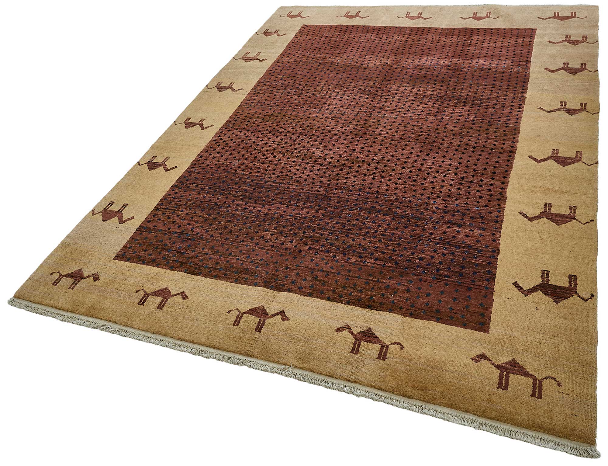 6x9 Red Handmade Tribal Oushak Rug - 51585