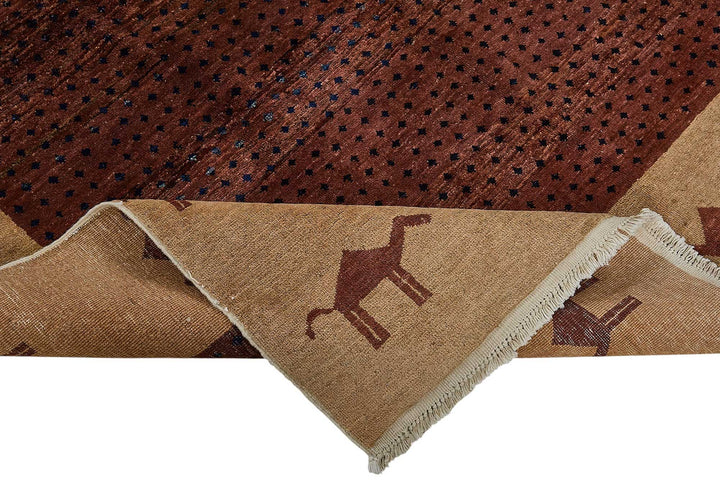 6x9 Red Handmade Tribal Oushak Rug - 51585