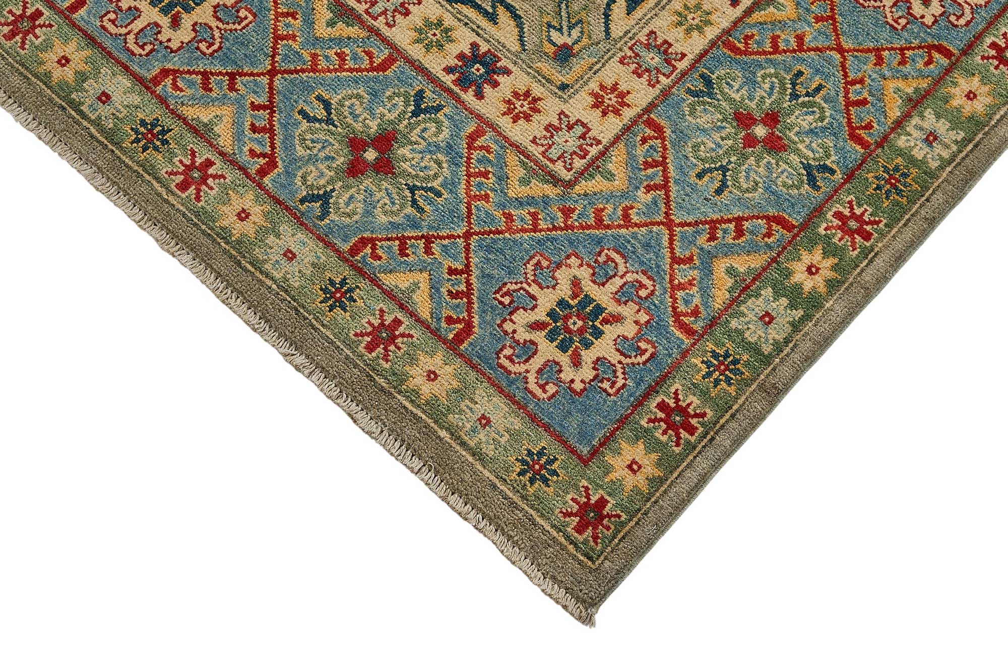 6x10 Blue Handmade Floral Oushak Rug - 51586