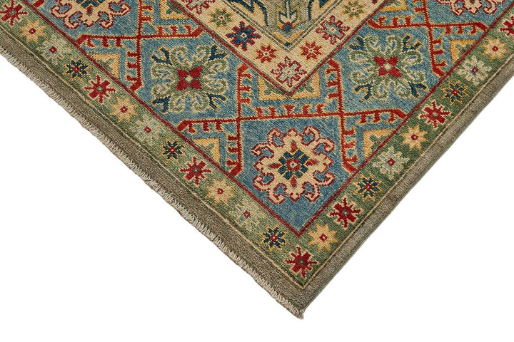 6x10 Blue Handmade Floral Oushak Rug - 51586
