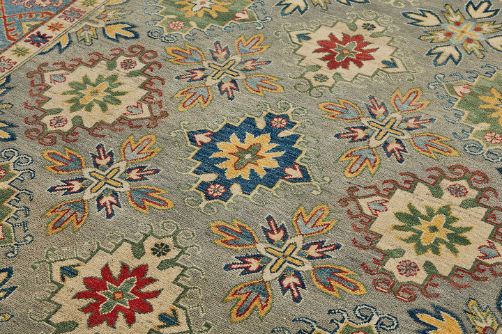 6x10 Blue Handmade Floral Oushak Rug - 51586