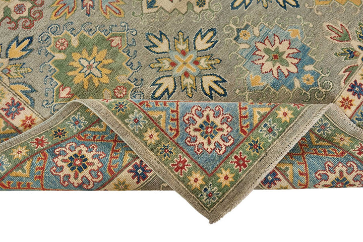 6x10 Blue Handmade Floral Oushak Rug - 51586